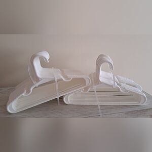 White Plastic Hangers Set